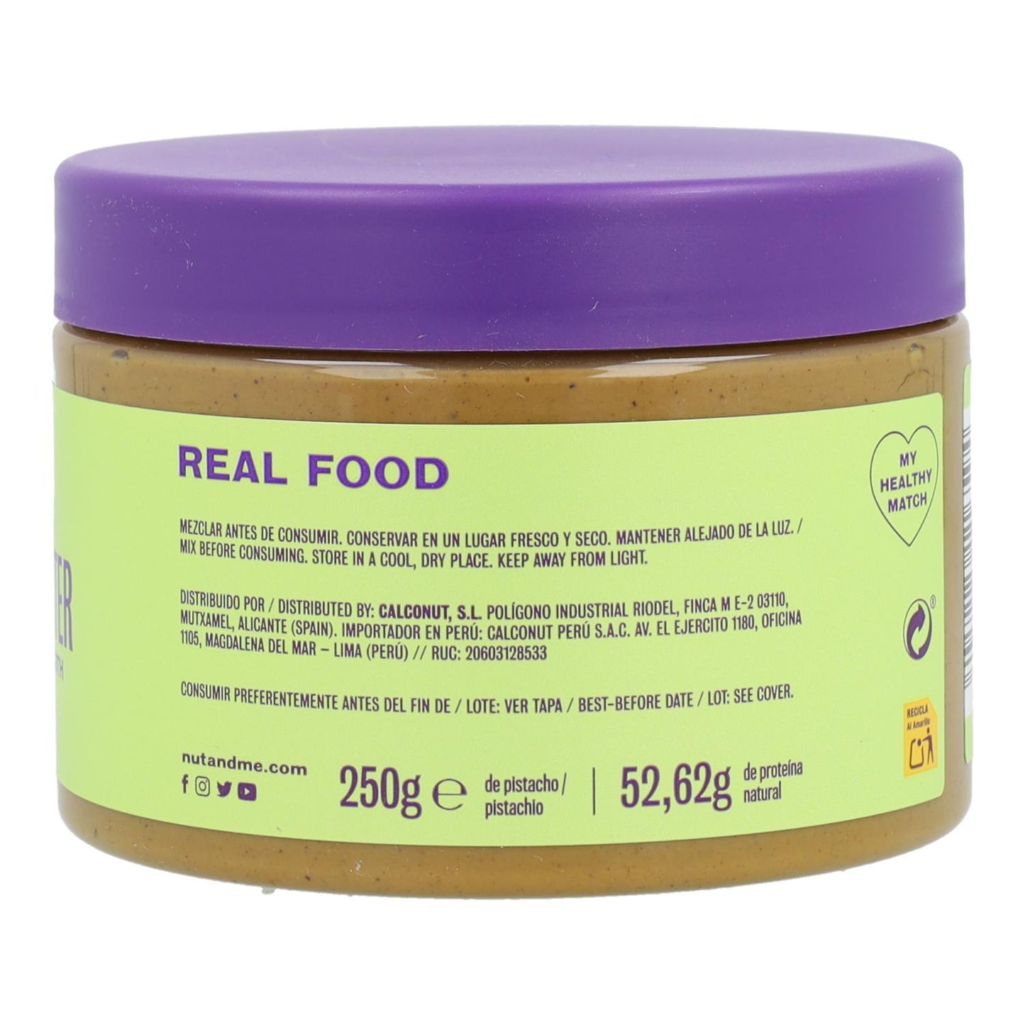 Crema de pistacho Nut&me 250g