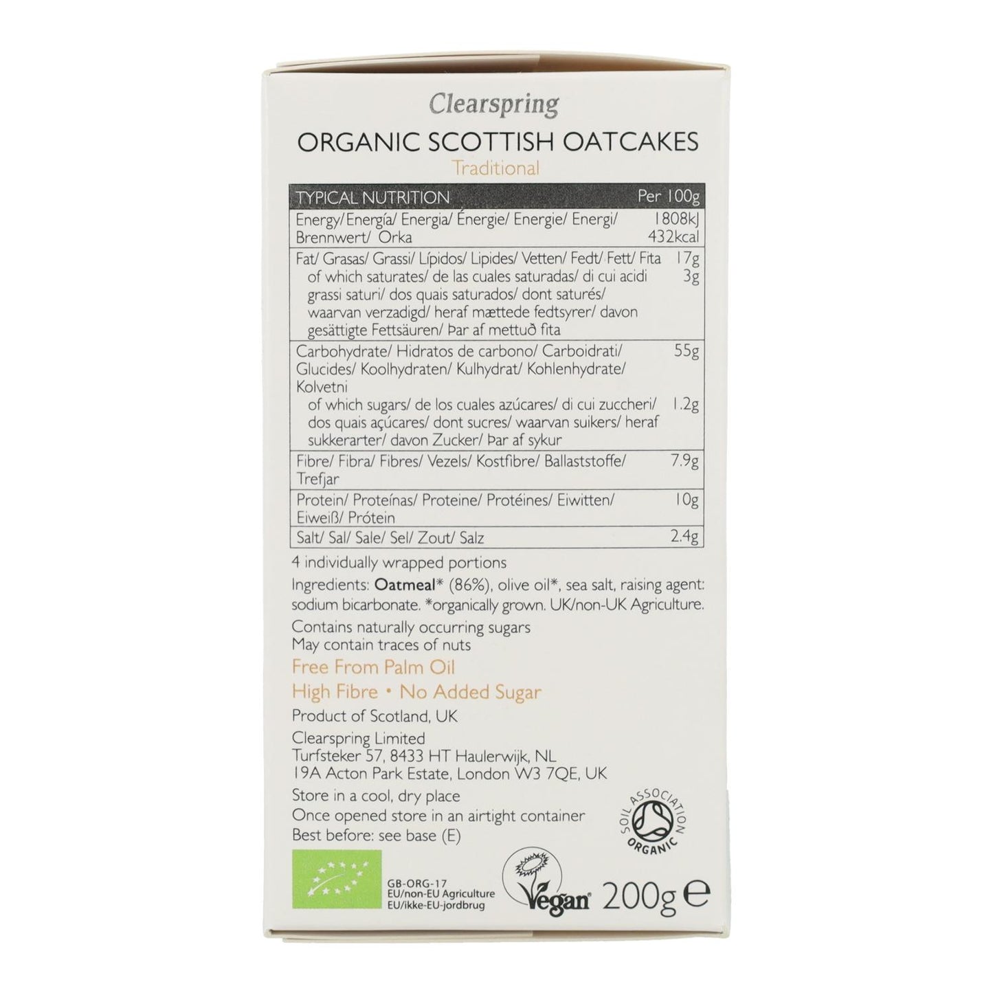Tortas de avena Clearspring, 200 g