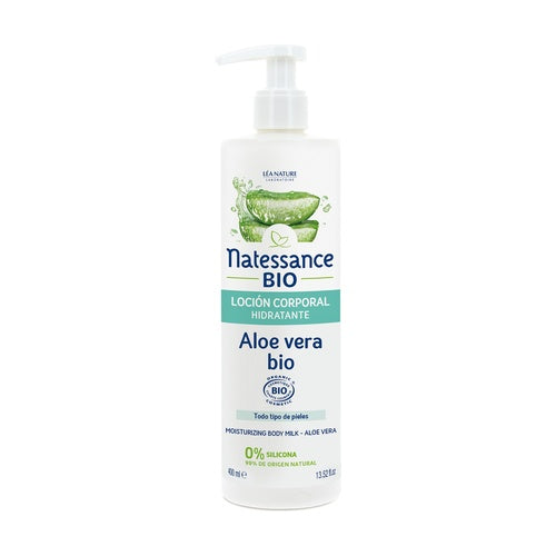 Loción corporal hidratante de Aloe Vera Natessance 400 ml