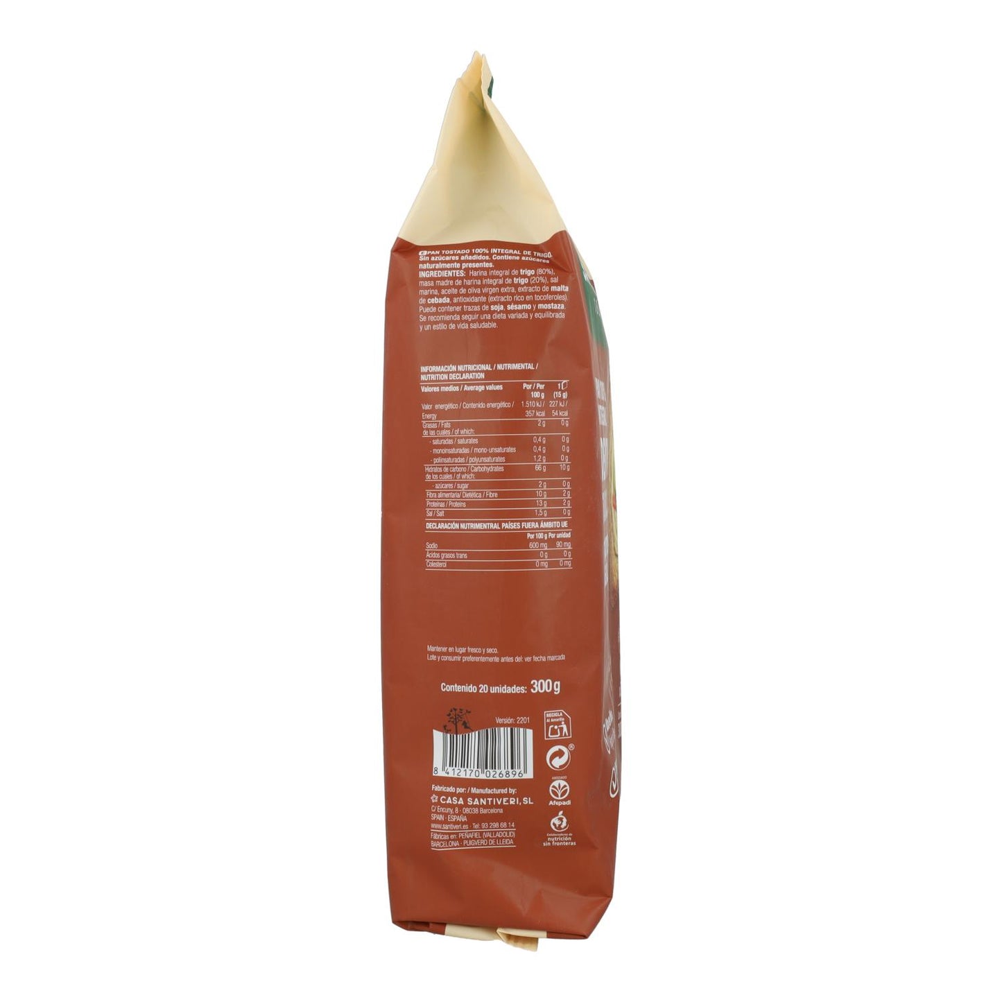 Pan Dextrin tradicional Santiveri 300 g