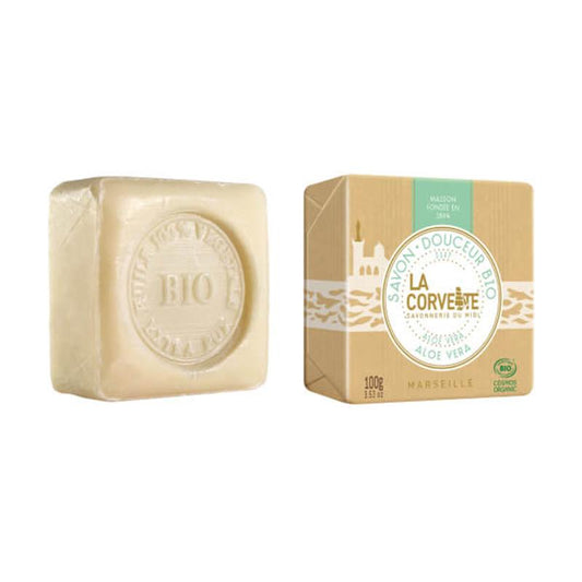 Jabón natural en pastilla Aloe vera La Corvette 100 g