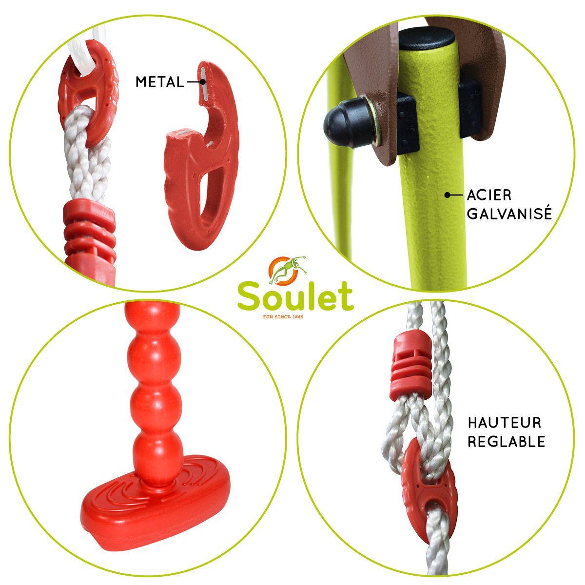 Columpio de metal Malo 2B1CL1V Soulet