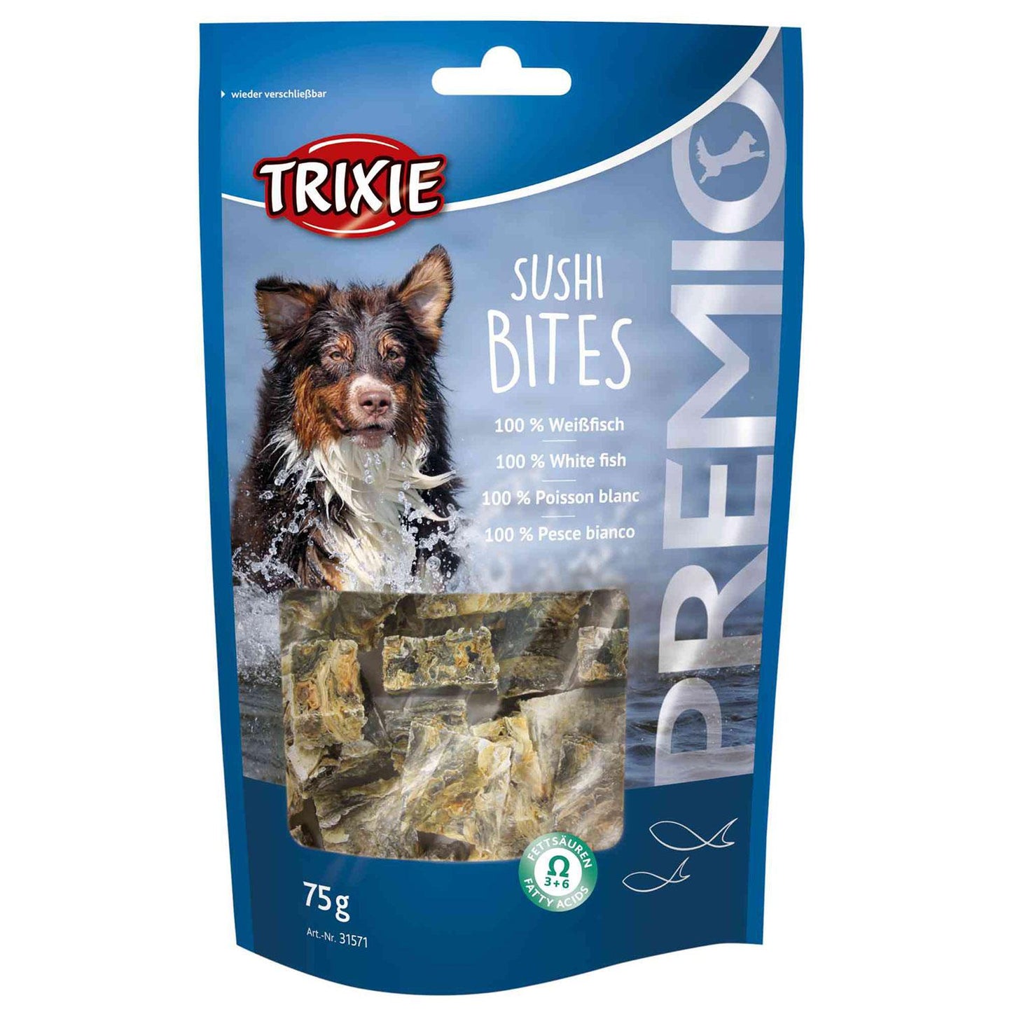 Trixie Snack PREMIO Sushi Bites, 75 g, Pescado Blanco