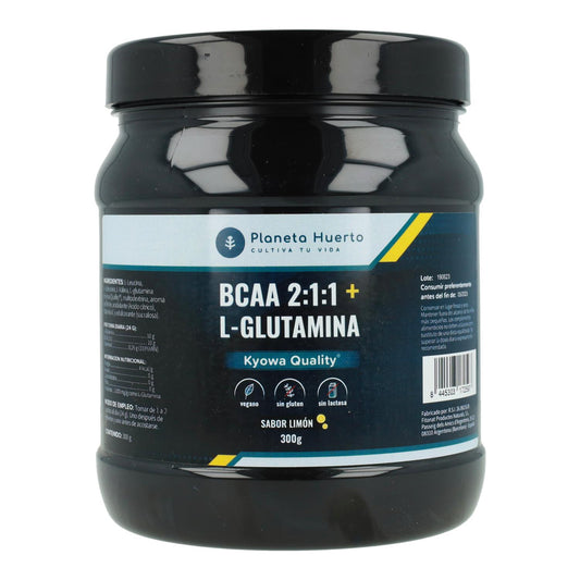 BCAA 2:1:1 + L-Glutamina Sabor Limón Planeta Huerto 300 g