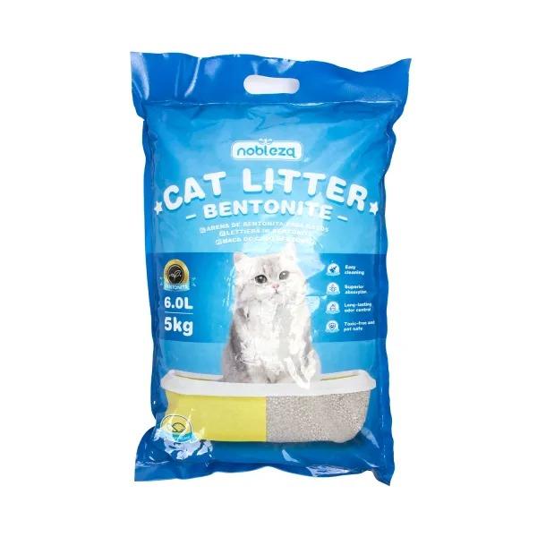 Arena aglomerante de bentonita para gatos aroma limón Nobleza 6 L