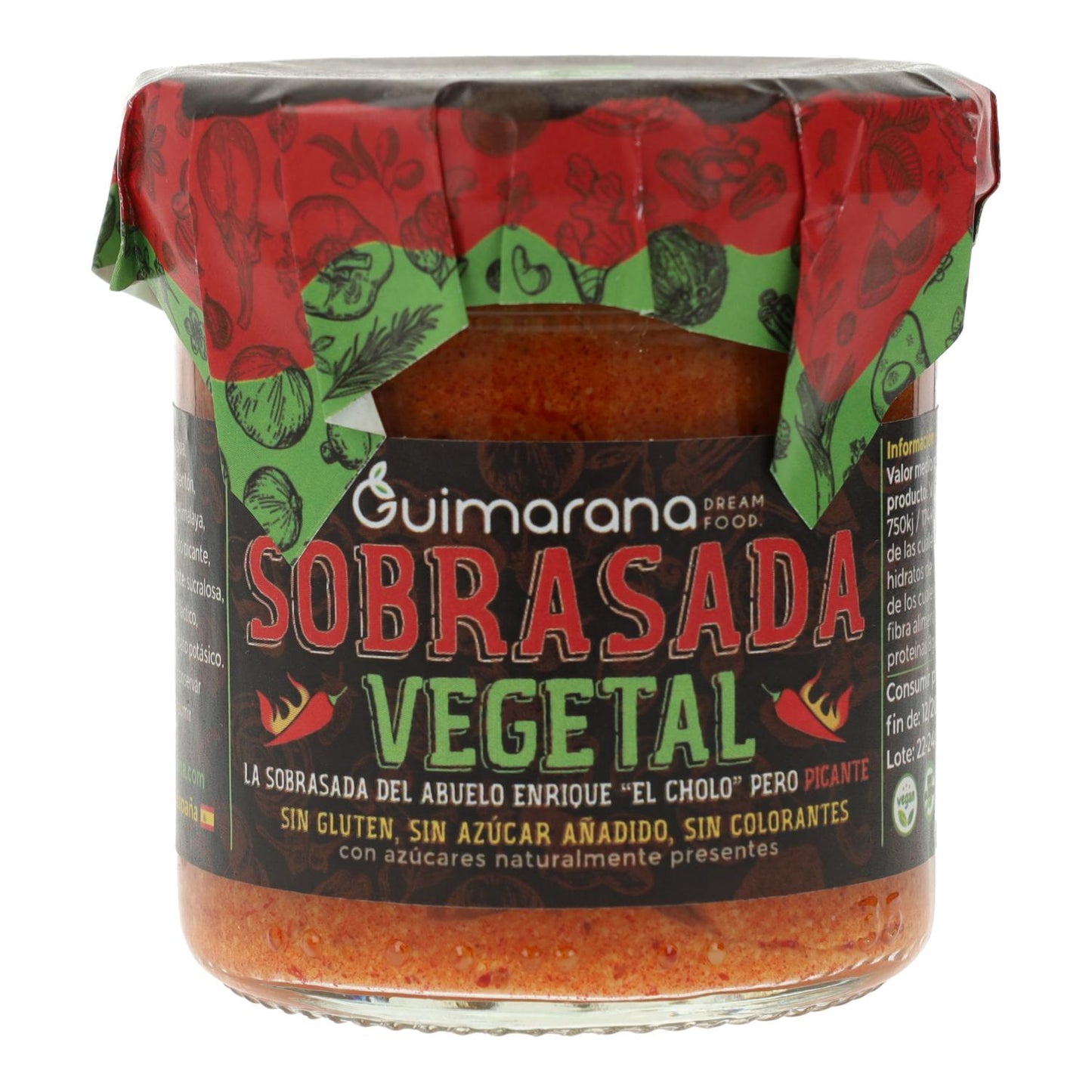 Sobrasada vegana picante Guimarana 130 g