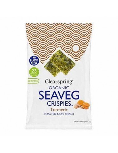 Alga Nori Snack Cúrcuma Bio Clearspring 4 g