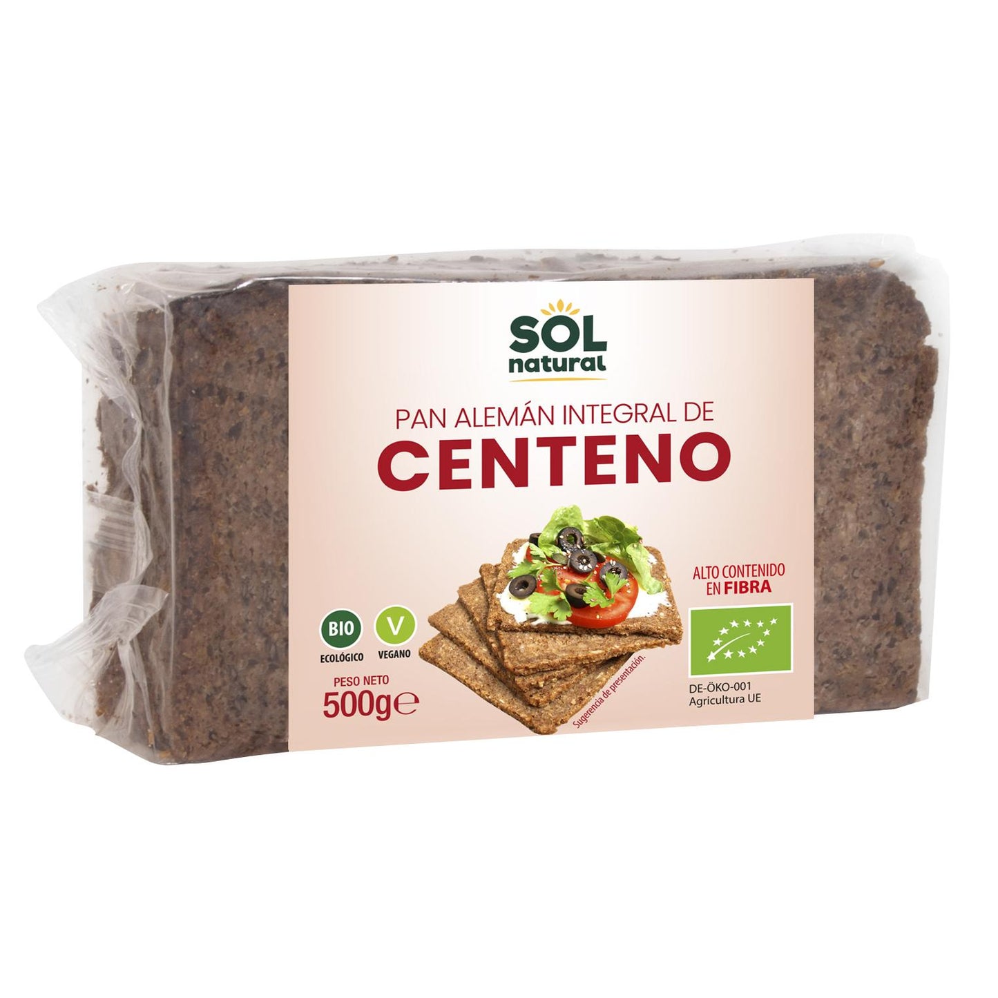 Pack 2x Pan alemán de centeno integral bio Sol Natural 500 g