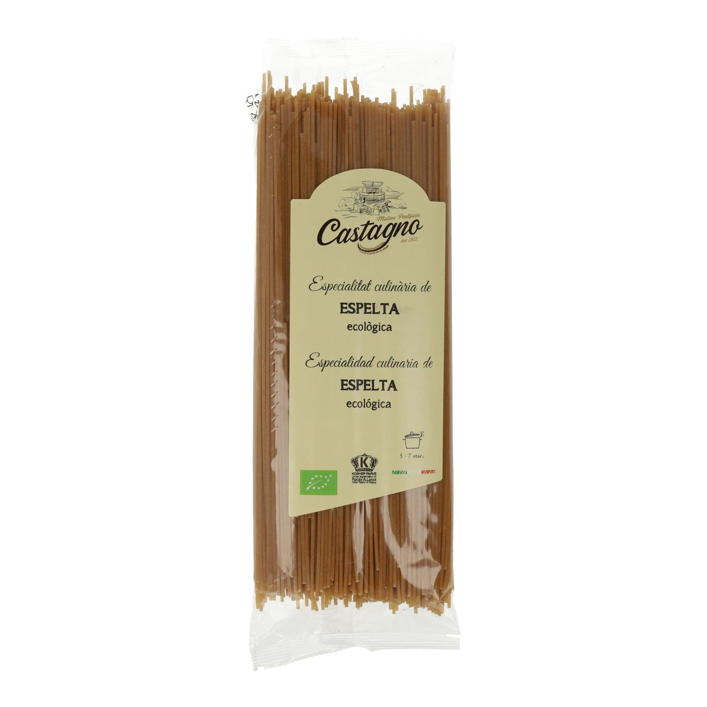 Espaguetis Espelta DICOCCUM ECO Castagno 500 g