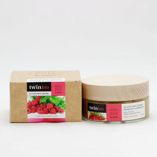 Exfoliante corporal frambuesa y hierbabuena Amapola Biocosmetics 200 ml