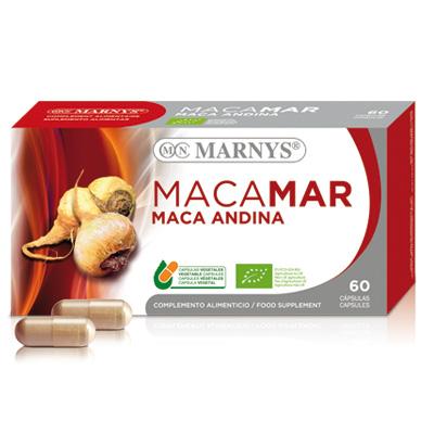 Cápsulas Maca Andina Ecológica 500 mg Marnys, 60 unidades