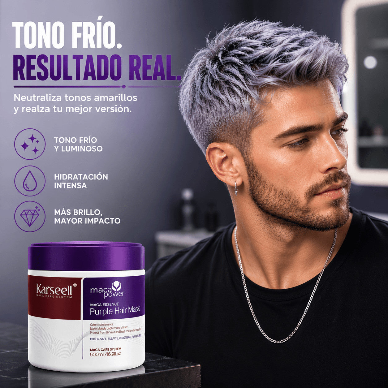 Mascarilla Capilar Violeta Karseell 500 ml