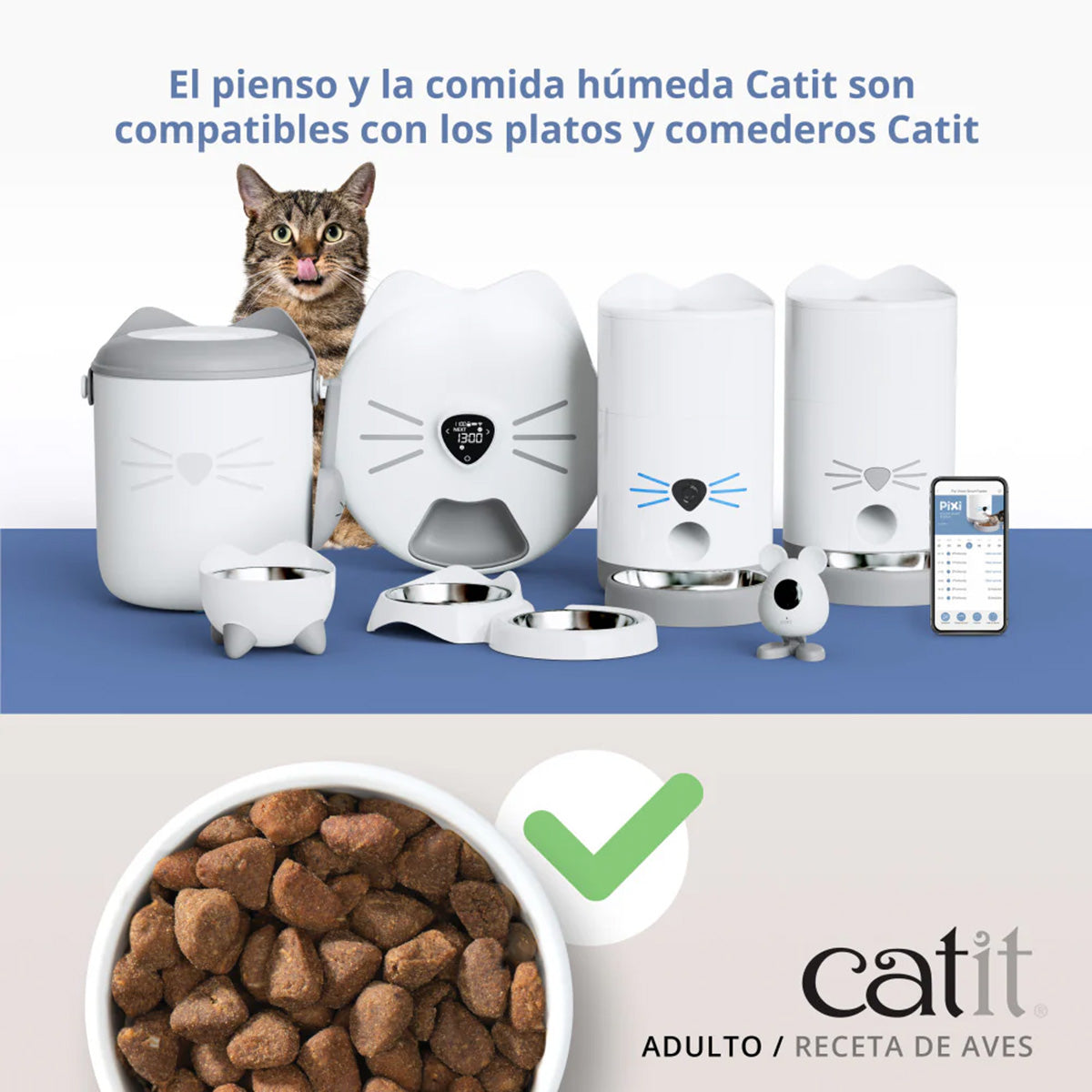 Pienso para gatos adultos con aves Recipes 2 kg Catit