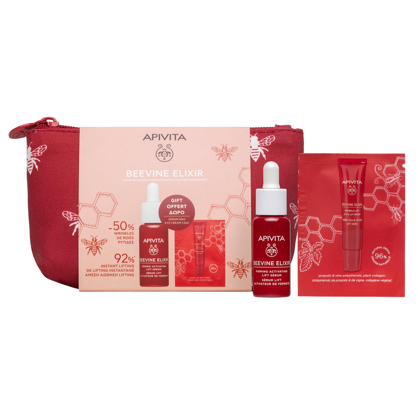 REGALO neceser+serum lift 10ml+contorno ojos 2ml Apivita