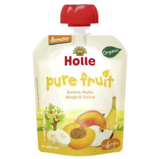 Smoothie BIO de plátano,manzana, mango y albaricoque Holle 90g