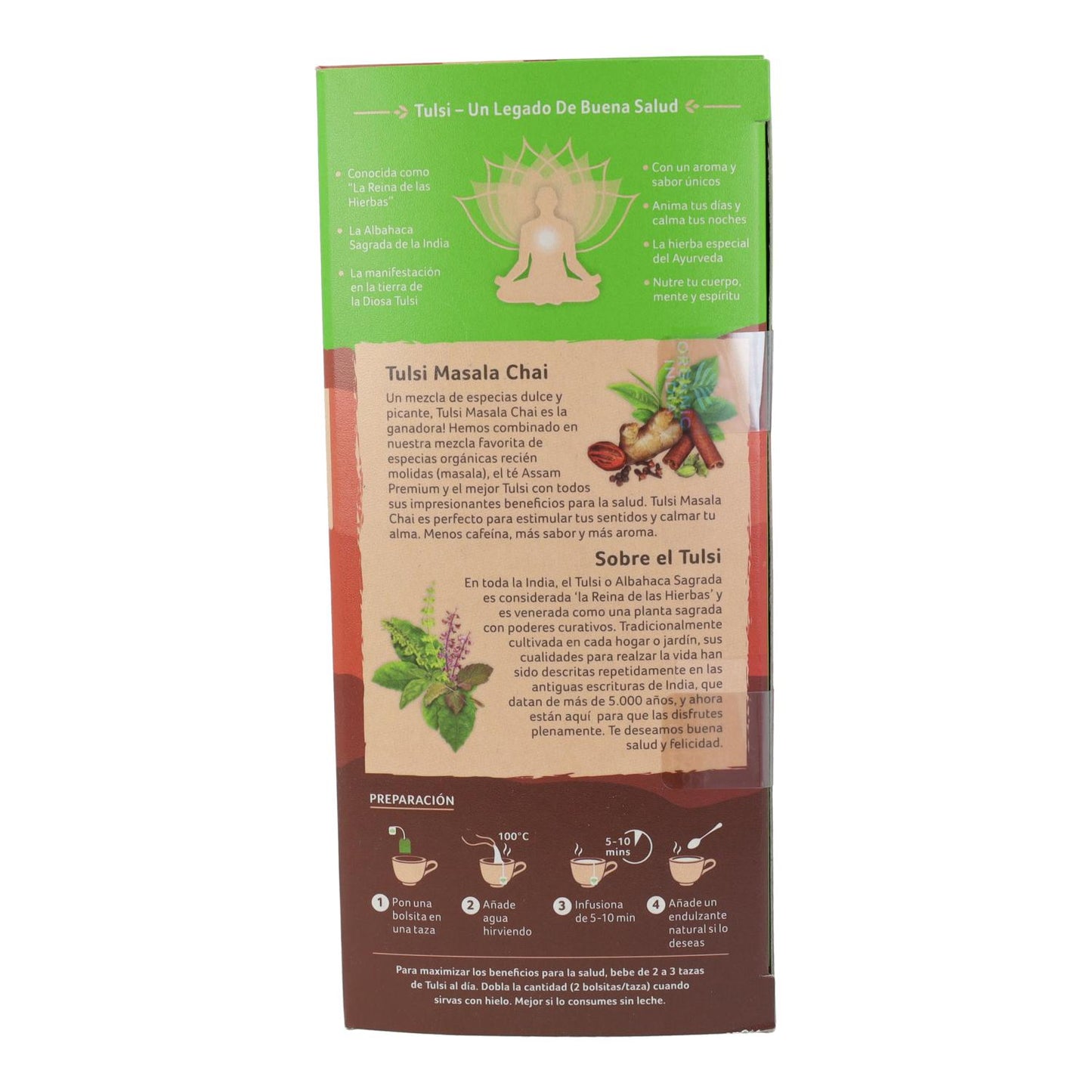 Tulsi y Masala Chai Organic India 25 bolsitas