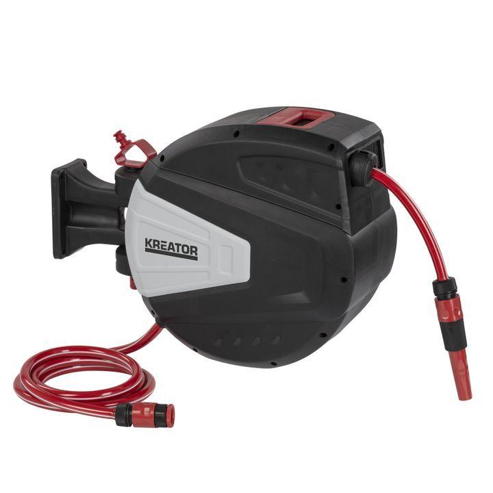 Enrollador manguera de pared 15m Kreator