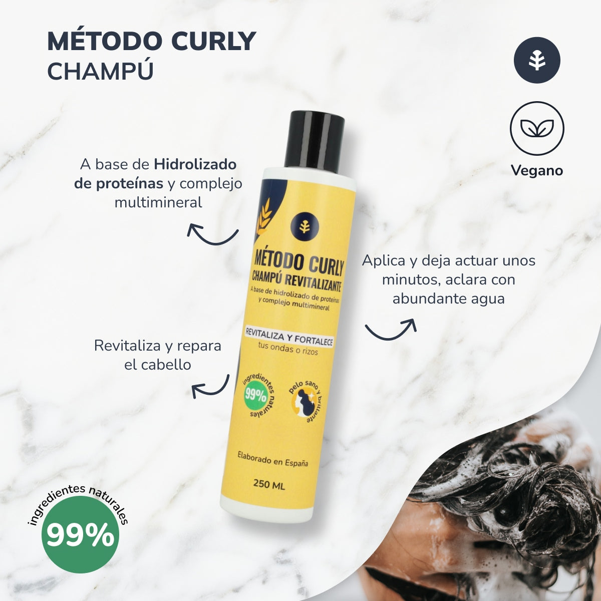 Pack Método Curly: champú, mascarilla y leave in Planeta Huerto
