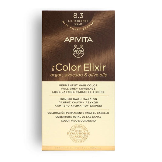Tinte MY COLOR ELIXIR N8.3, APIVITA, 150 ml