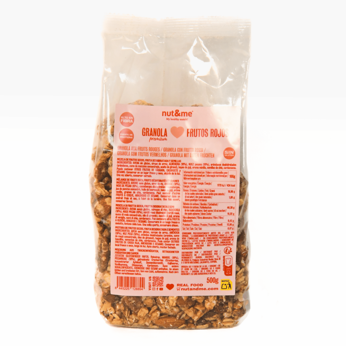 Granola original con arándanos 500 g Nut&me