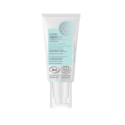 Crema de Día y Noche Facial Vigorizante para Piel Seca y Apagada Certificada Orgánica Natura Siberica 50 ml