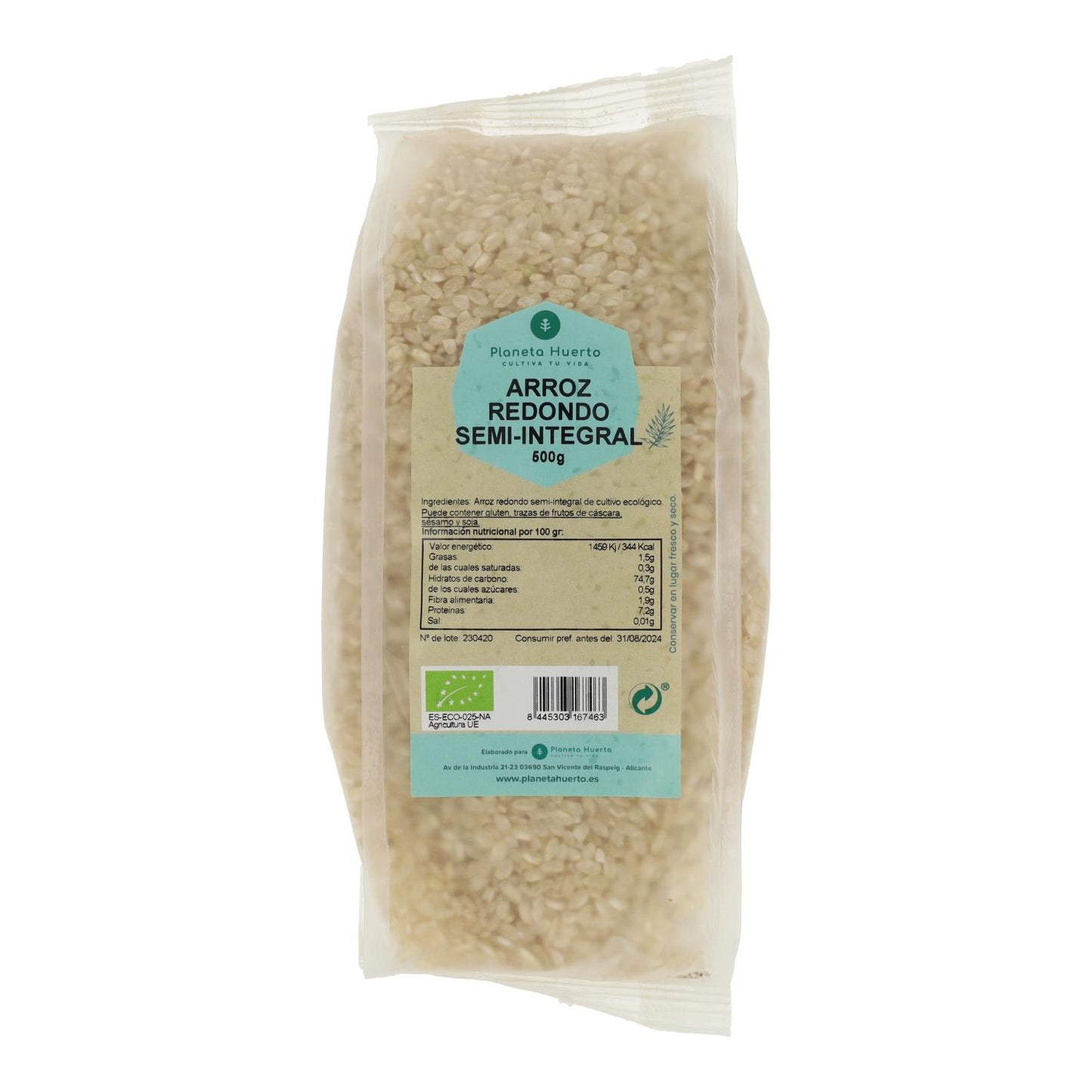 Arroz redondo semi integral ECO Planeta Huerto 500 g