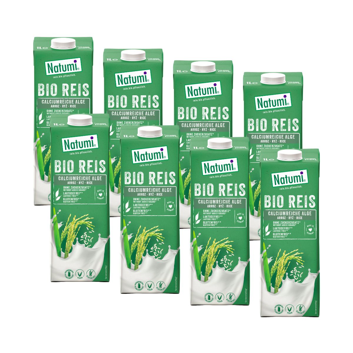 Pack 8 x Bebida de Arroz Alga bio Natumi 1 L