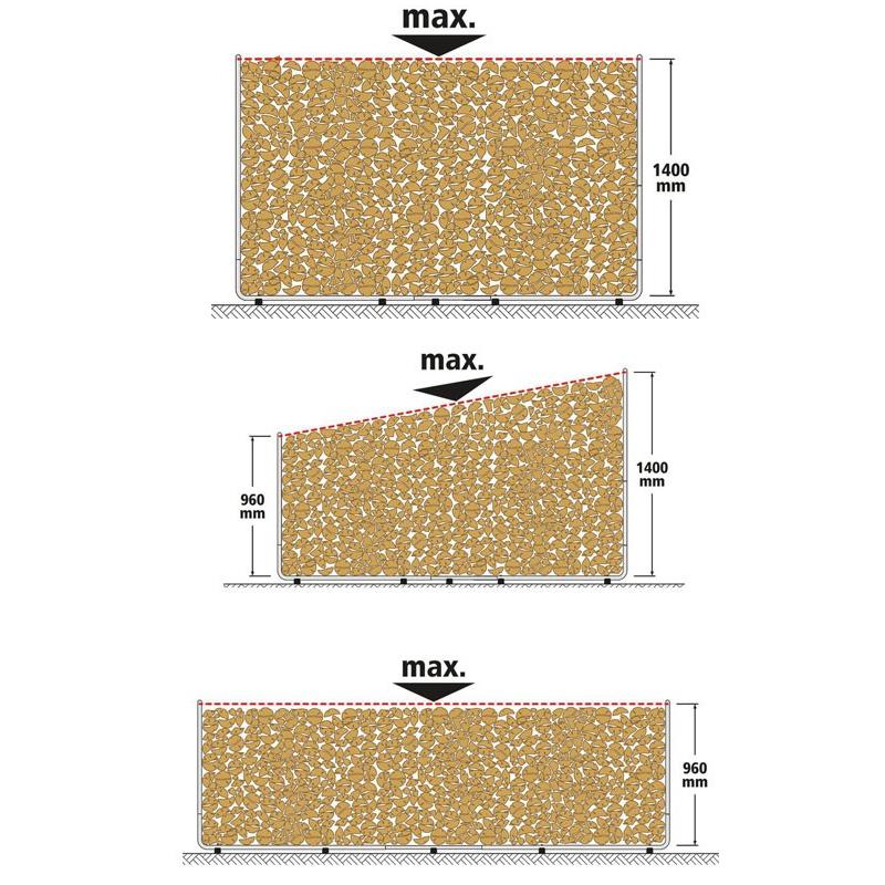 Wolfcraft 5125000 - 1 soporte modular para leña XXL de 25 - 50 cm