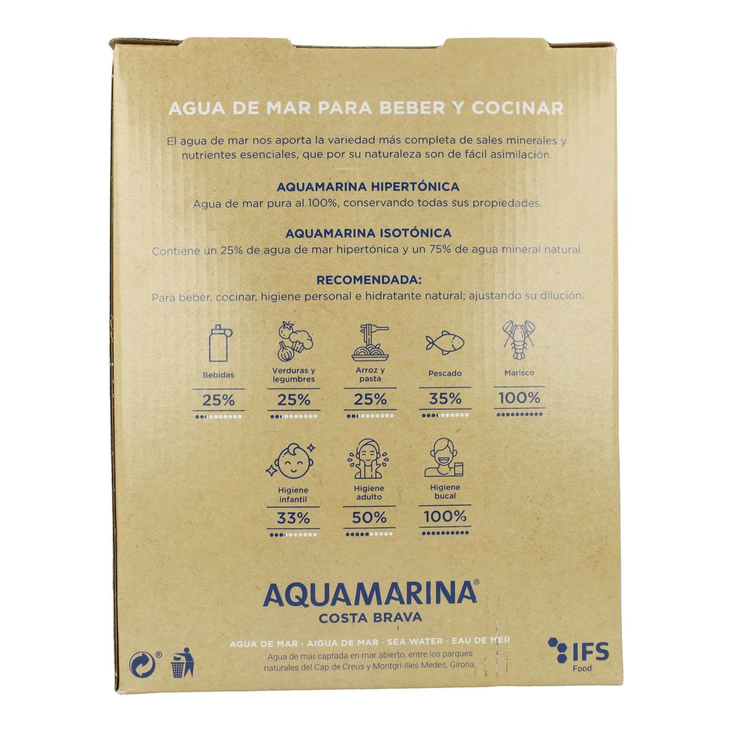 Agua De Mar Hipertónica B&B Aquamarina 3 L.