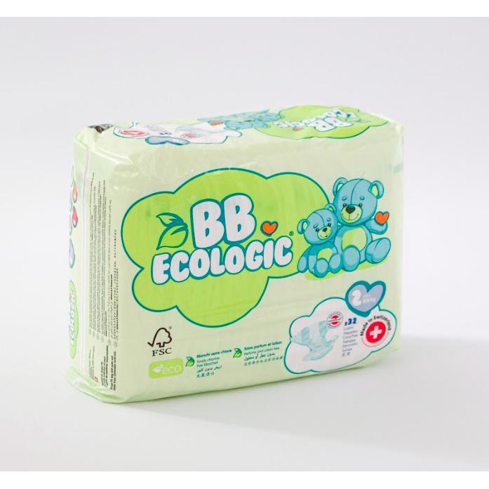 Pañales ecológicos BBECOLOGIC Talla 2 Mini 32uds