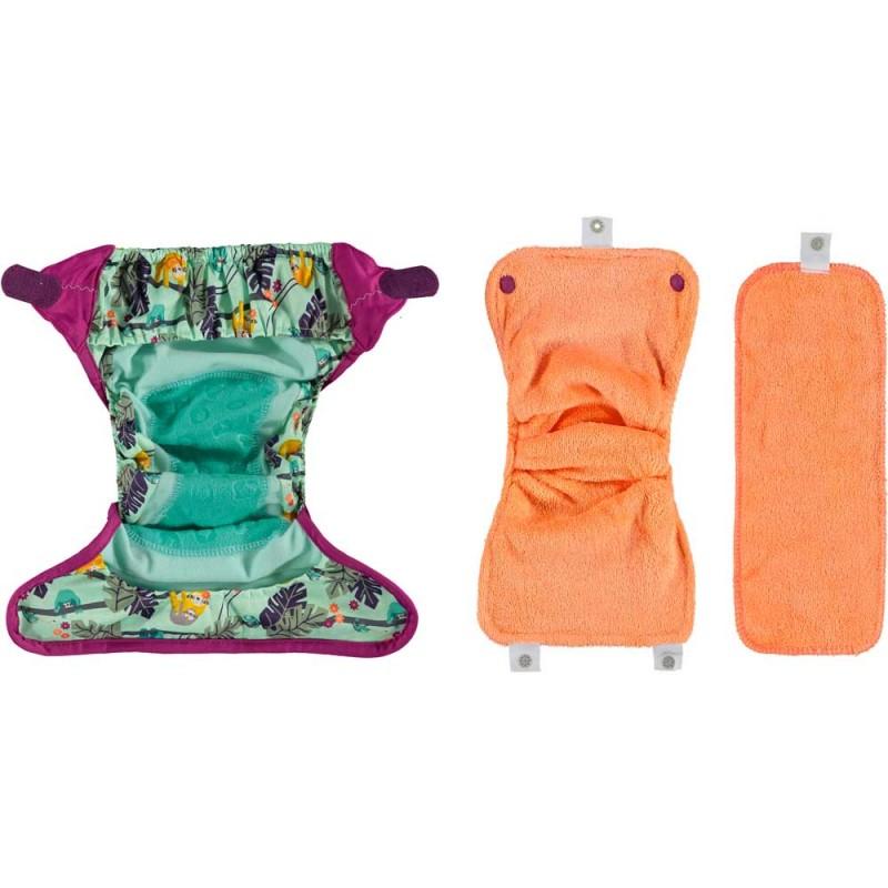 Pañal reutilizable bambú Pop-in velcro Sloth Close Parent