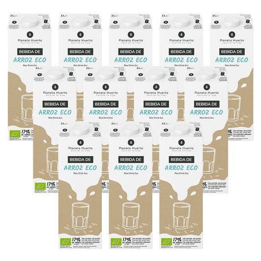 Pack 12x Bebida de Arroz Eco Planeta Huerto 1L