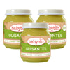 Pack 3 uds Potito guisantes Babybio 130 g