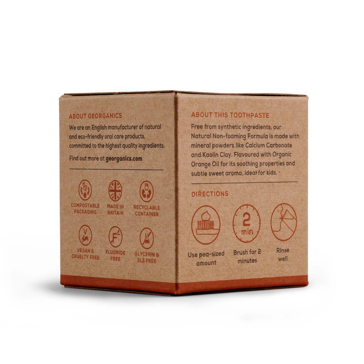 Dentífrico con Aceite de Coco Naranja Georganics