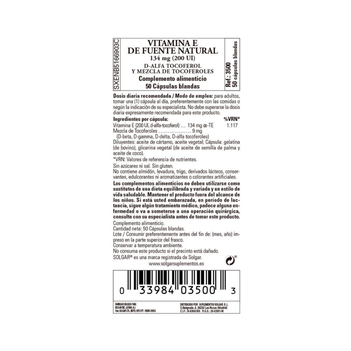 Vitamina E 200UI 134mg