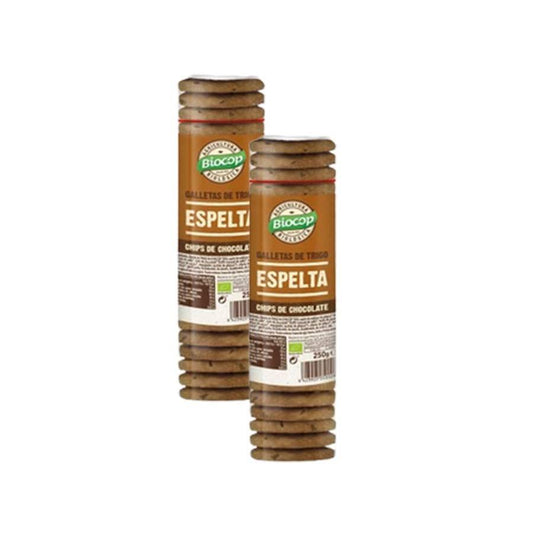 Pack 2 uds Galletas de Espelta con Chips de Chocolate Biocop 250 g