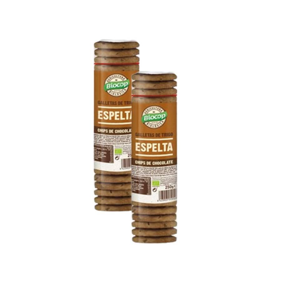 Pack 2 uds Galletas de Espelta con Chips de Chocolate Biocop 250 g