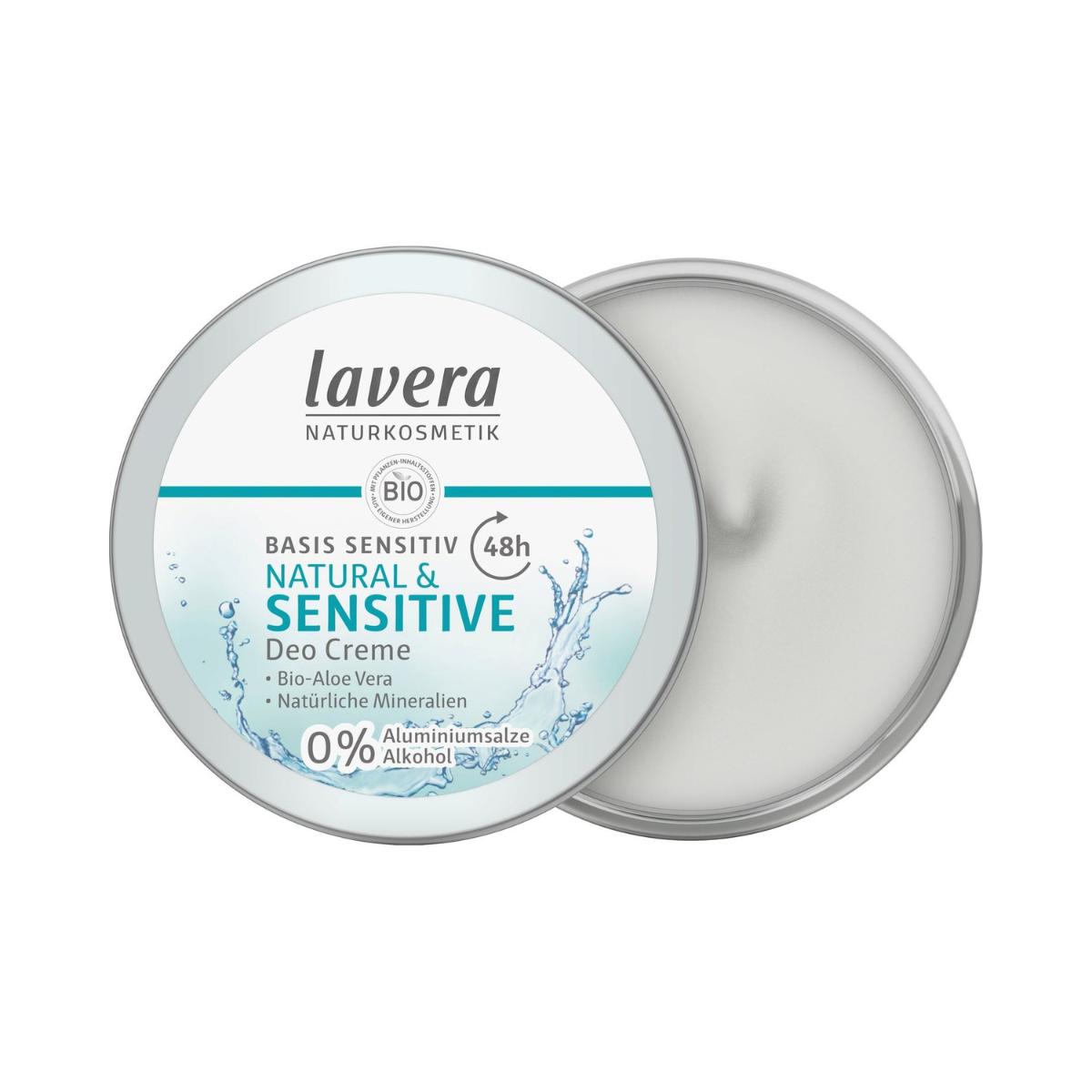 Desodorante crema 48h basis sensitiv, Lavera 50 ml