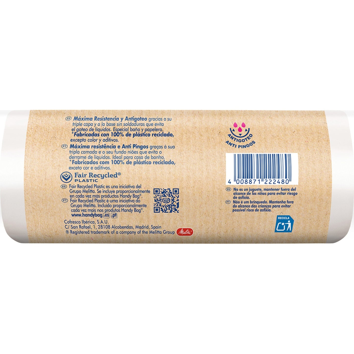 Bolsas basura Baño Perfumada 10L Handy Bag 12 uds 100% recicladas
