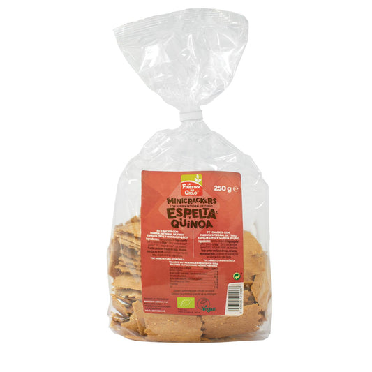 Mini crackers con Trigo de Espelta Integral y Quinoa Bio La Finestra Sul Cielo 250 g