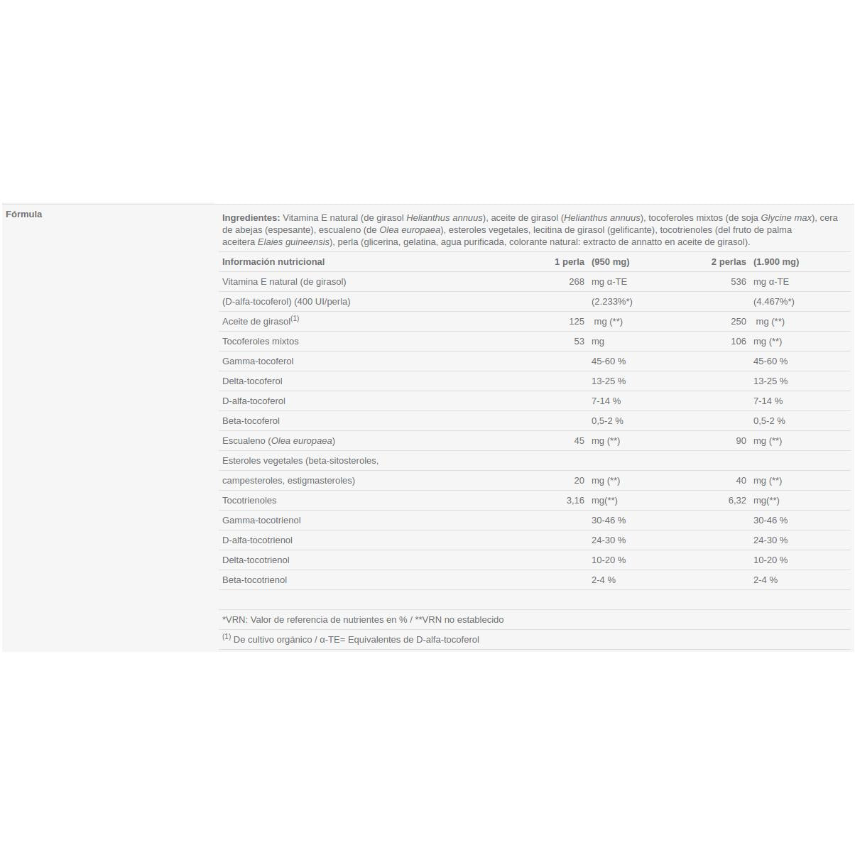 Vitamina E8 Sura Vitasan 60 perlas