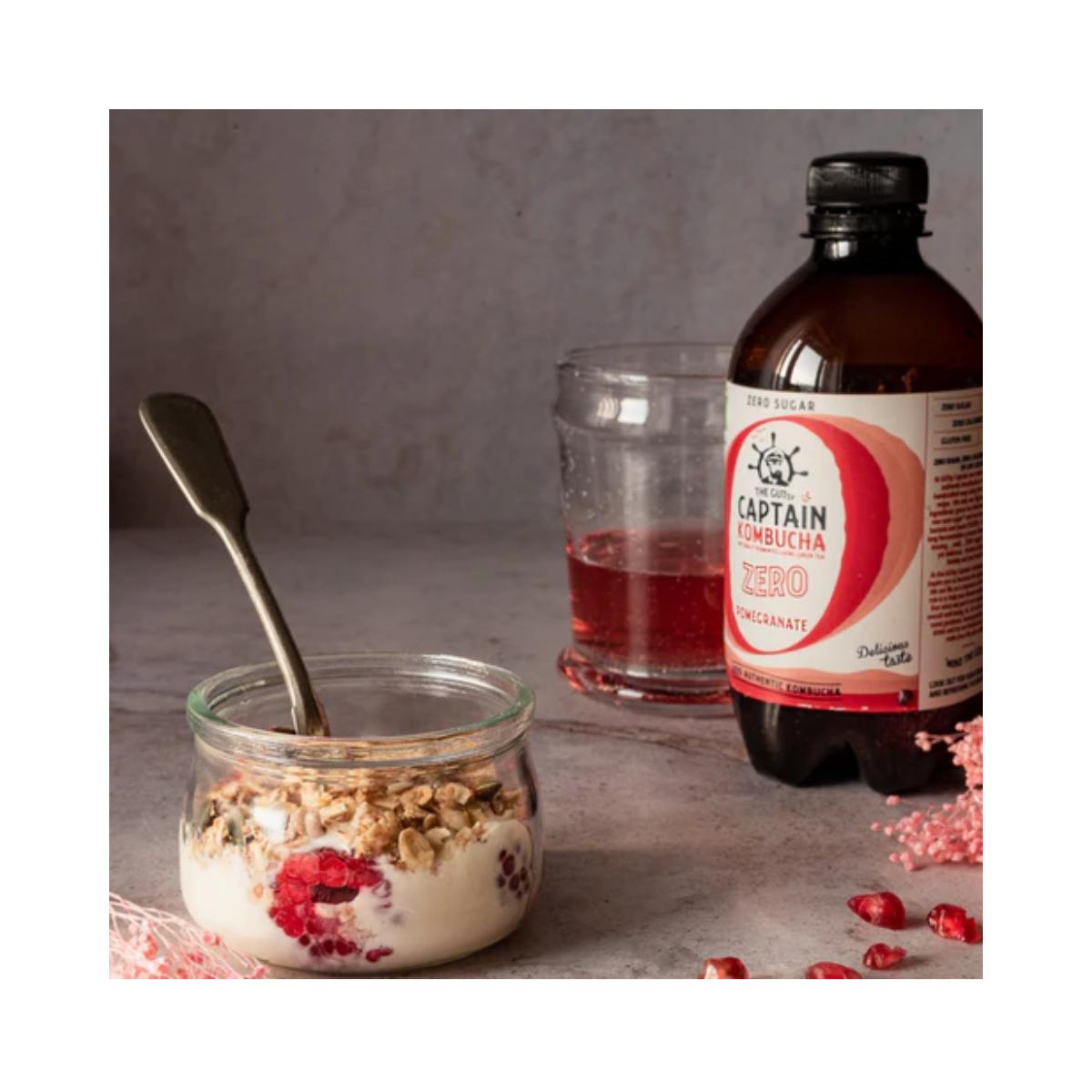 Kombucha Zero Pomegranate BIO Captain Kombucha 400 ml