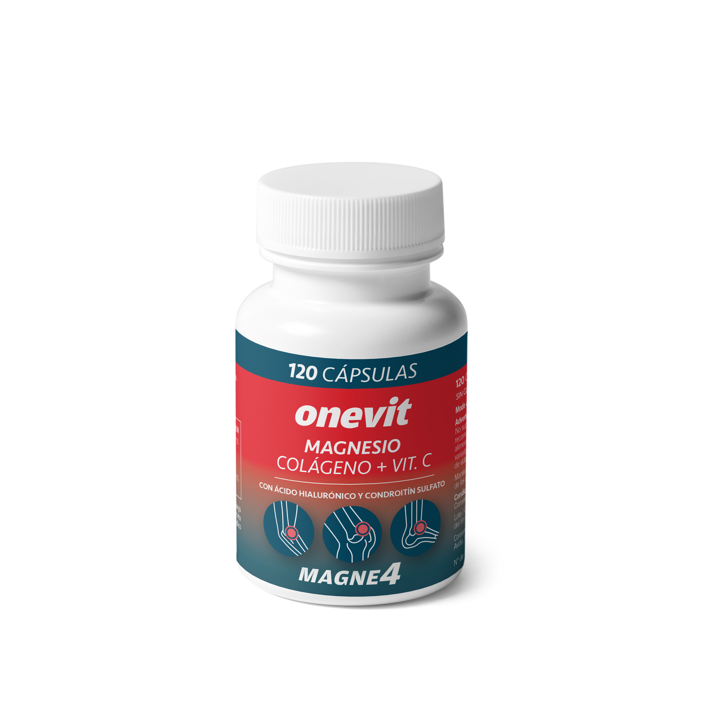 Onevit Magne4 Bisglicinato + Óxido de Magnesio + Colágeno + Vit C 120caps.