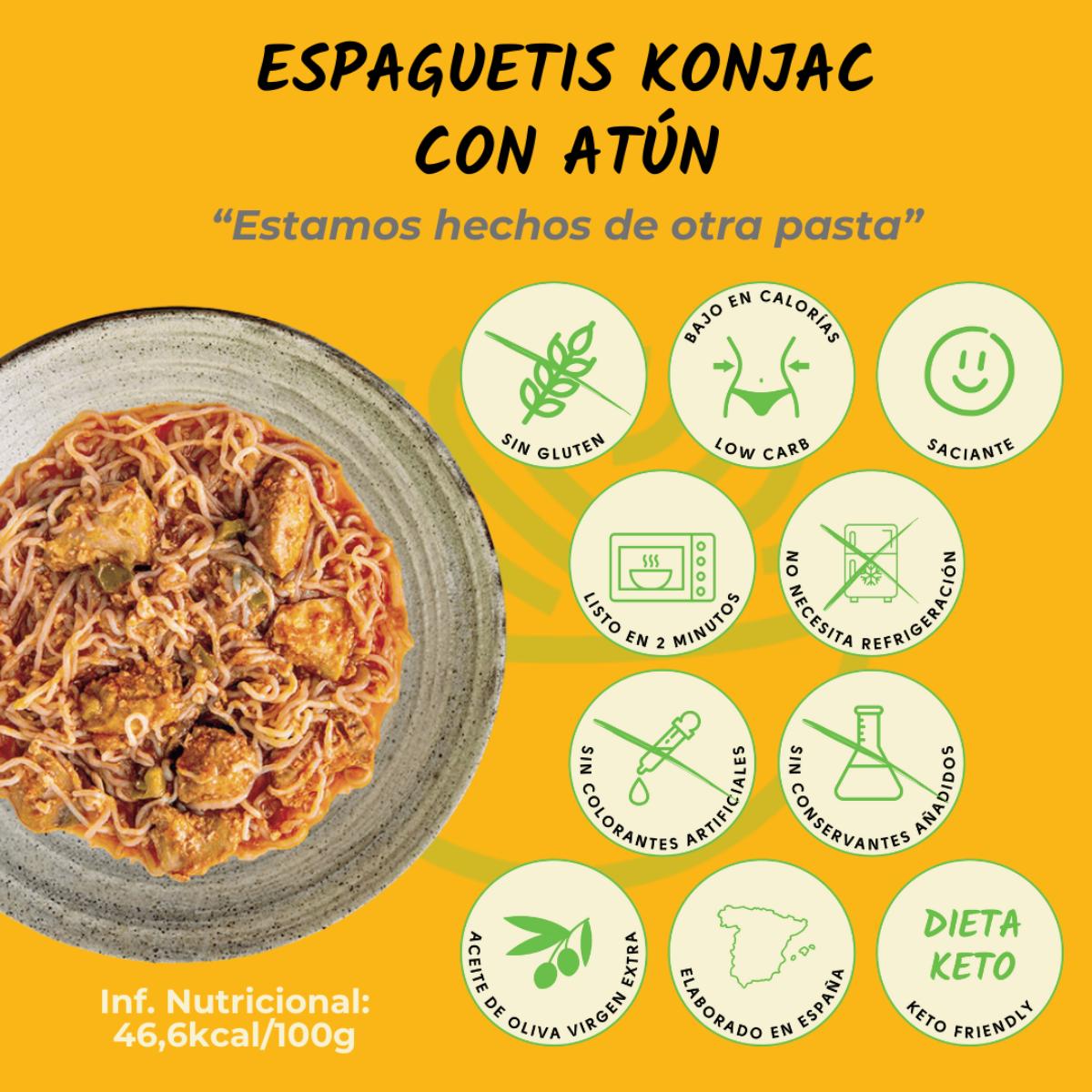 Espaguetis Konjac con Atún The Konjac Shop 250g