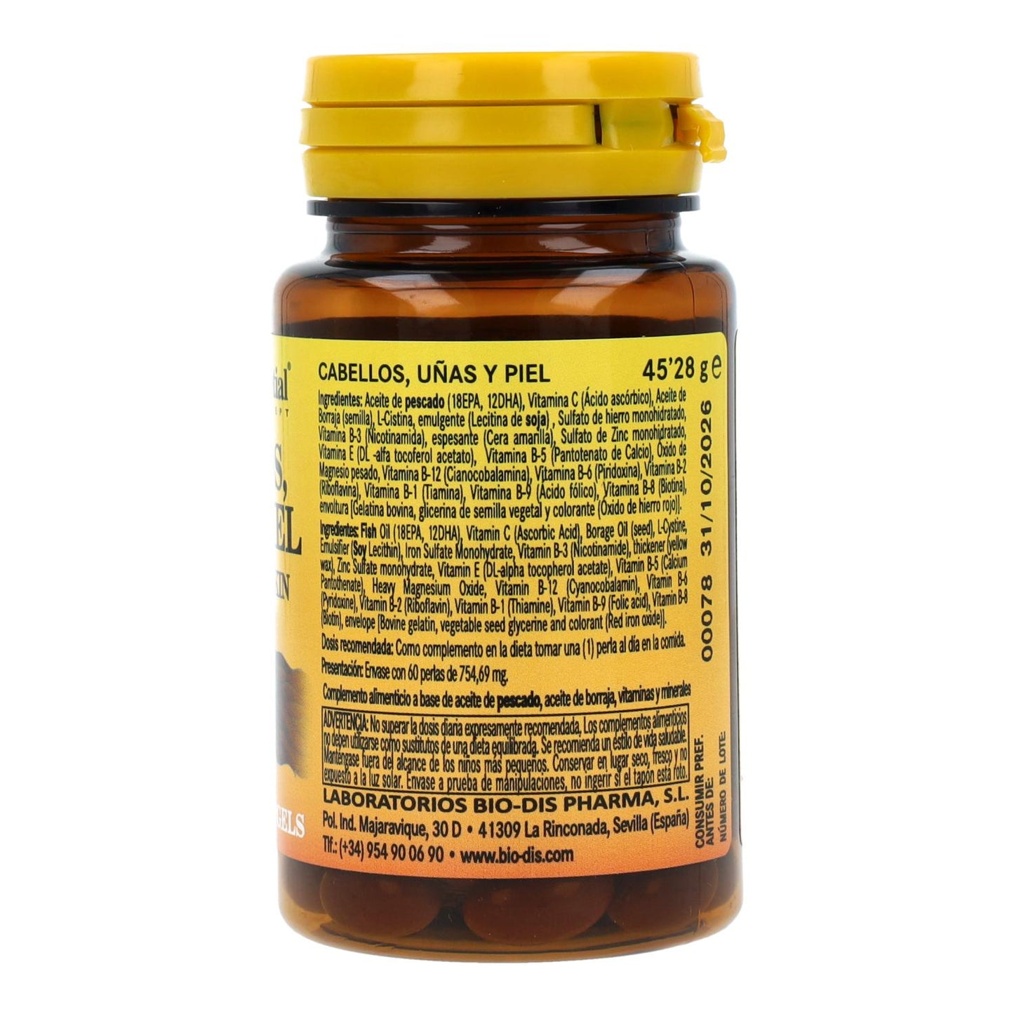 Cabellos uñas & pìel 570 mg 60 perlas