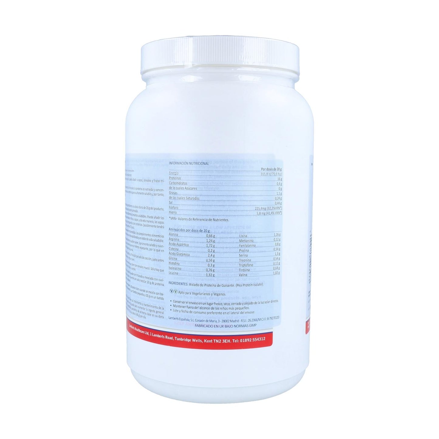 Proteína de Guisantes Lamberts, 750 g