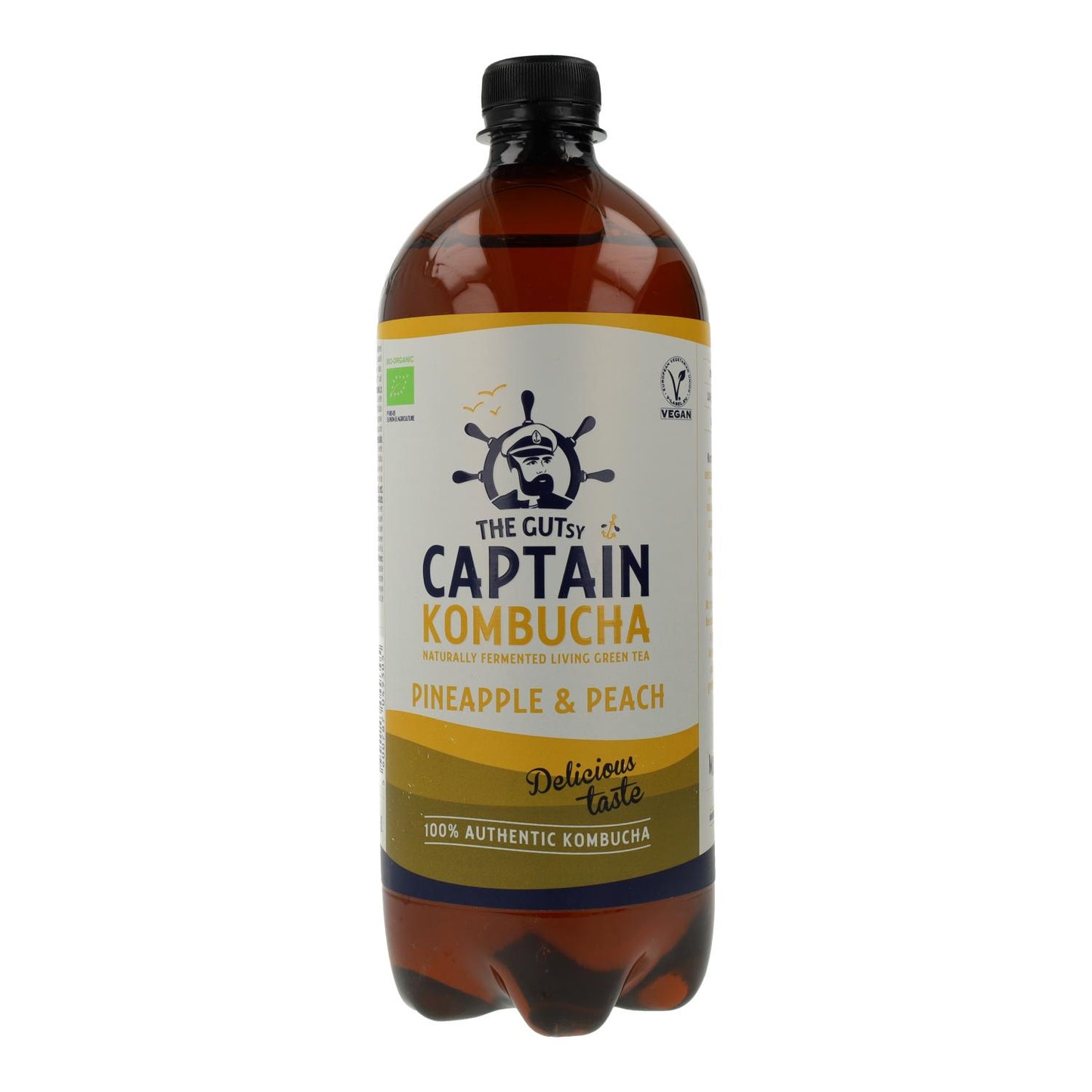 Kombucha Piña y Melocotón BIO Captain Kombucha 1L