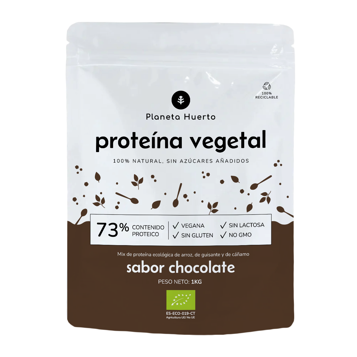 Proteína vegetal ECO 73% chocolate Planeta Huerto  1Kg