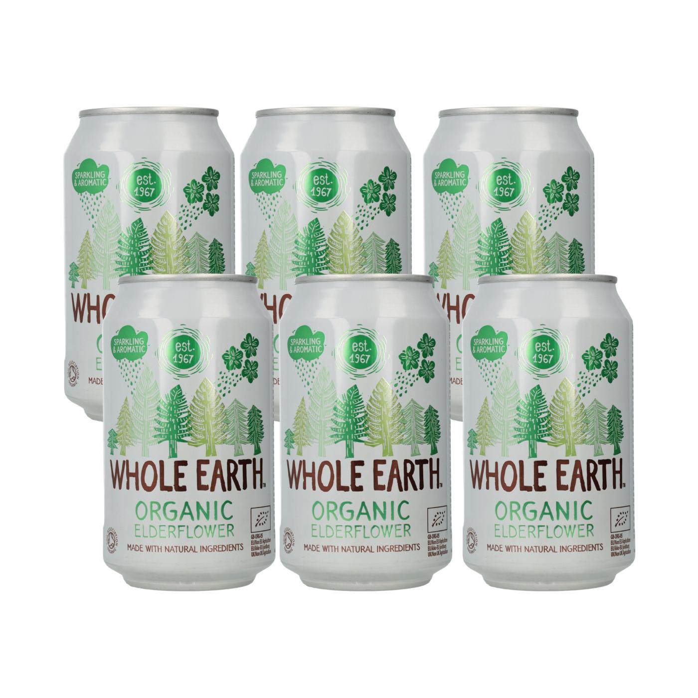 Pack x6 Refresco Bio Sauco, 330 ml. Whole Earth