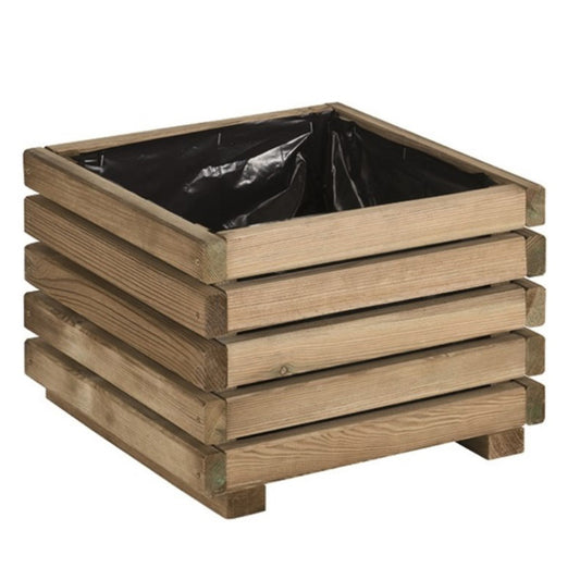Jardinera de madera cuadrada Kub 40 cm 30 L
